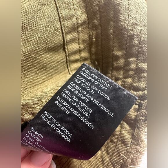 Anthropologie Pilcro Flutter-Sleeve Buttondown Tunic Dress Green Size XS EUC - Picture 4 of 8